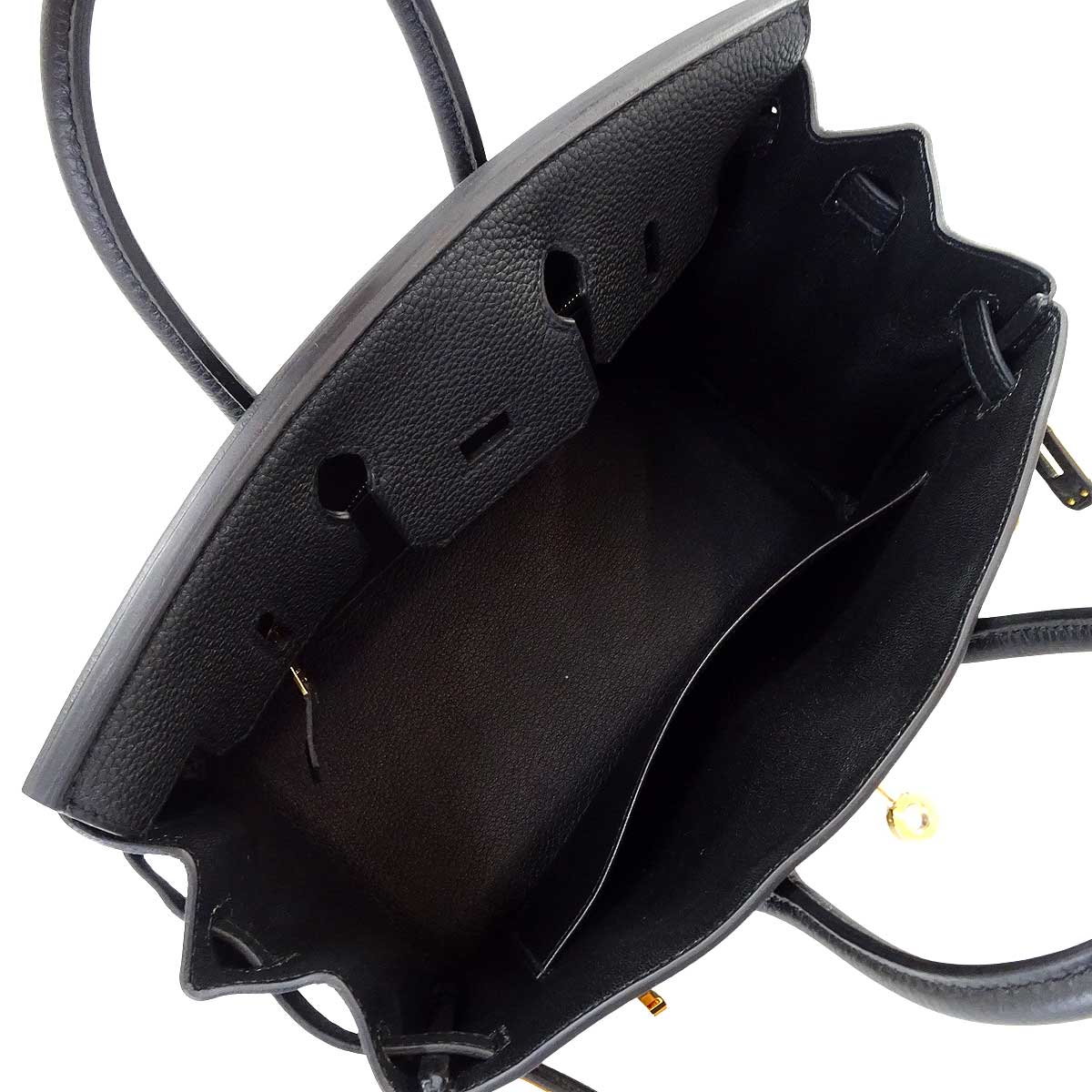 HERMES Handbag Birkin25 Noir (Black) Veau Togo Gold HW Stamp K[BRAND NEW][Authentic]