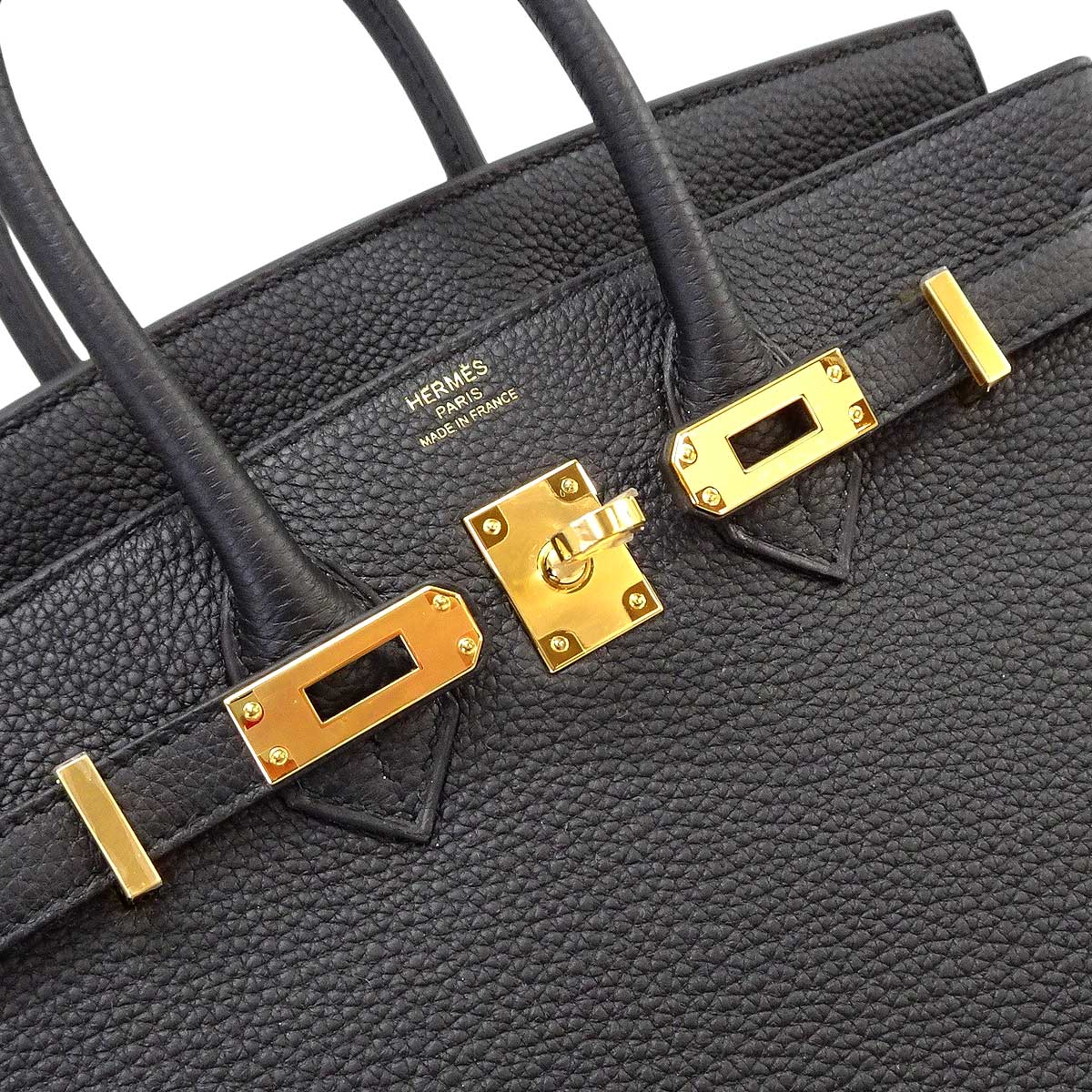 HERMES Handbag Birkin25 Noir (Black) Veau Togo Gold HW Stamp G[BRAND NEW][Authentic]