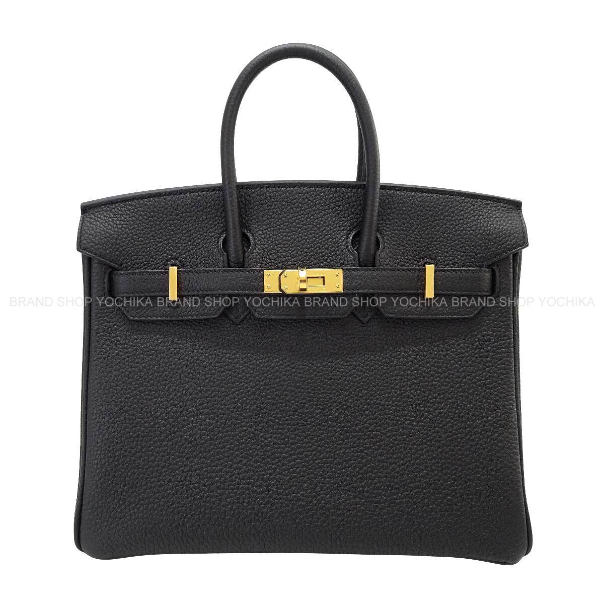 HERMES Handbag Birkin25 Noir (Black) Veau Togo Gold HW Stamp K[BRAND NEW][Authentic]