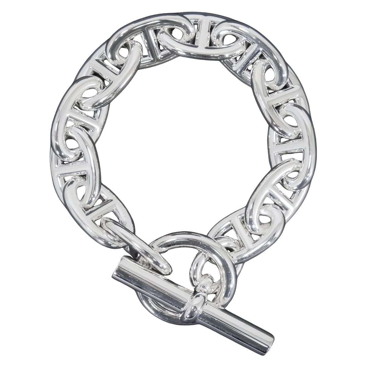 HERMES bracelet Chaine D'ancre TGM 13 Links Silver Silver925 (SV925 Ag925)[EXCELLENT][Authentic]