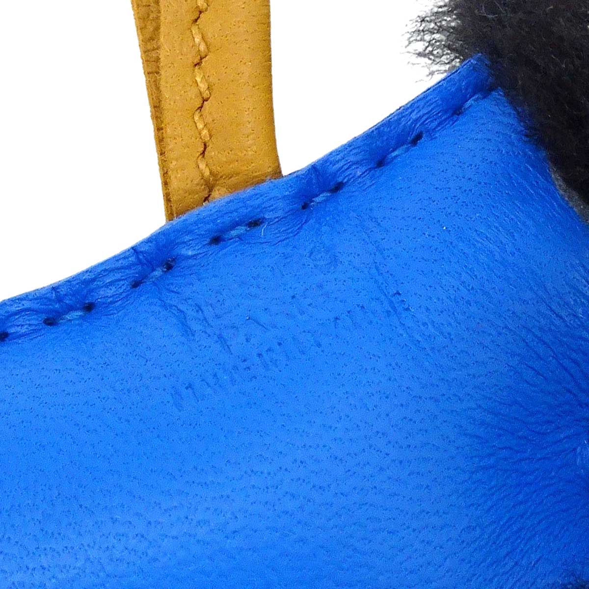 HERMES bag charm Buddy Dog Noir (Black)/Bleu France/Sesami Agneau Milo/Mouton Stamp G[BRAND NEW][Authentic]