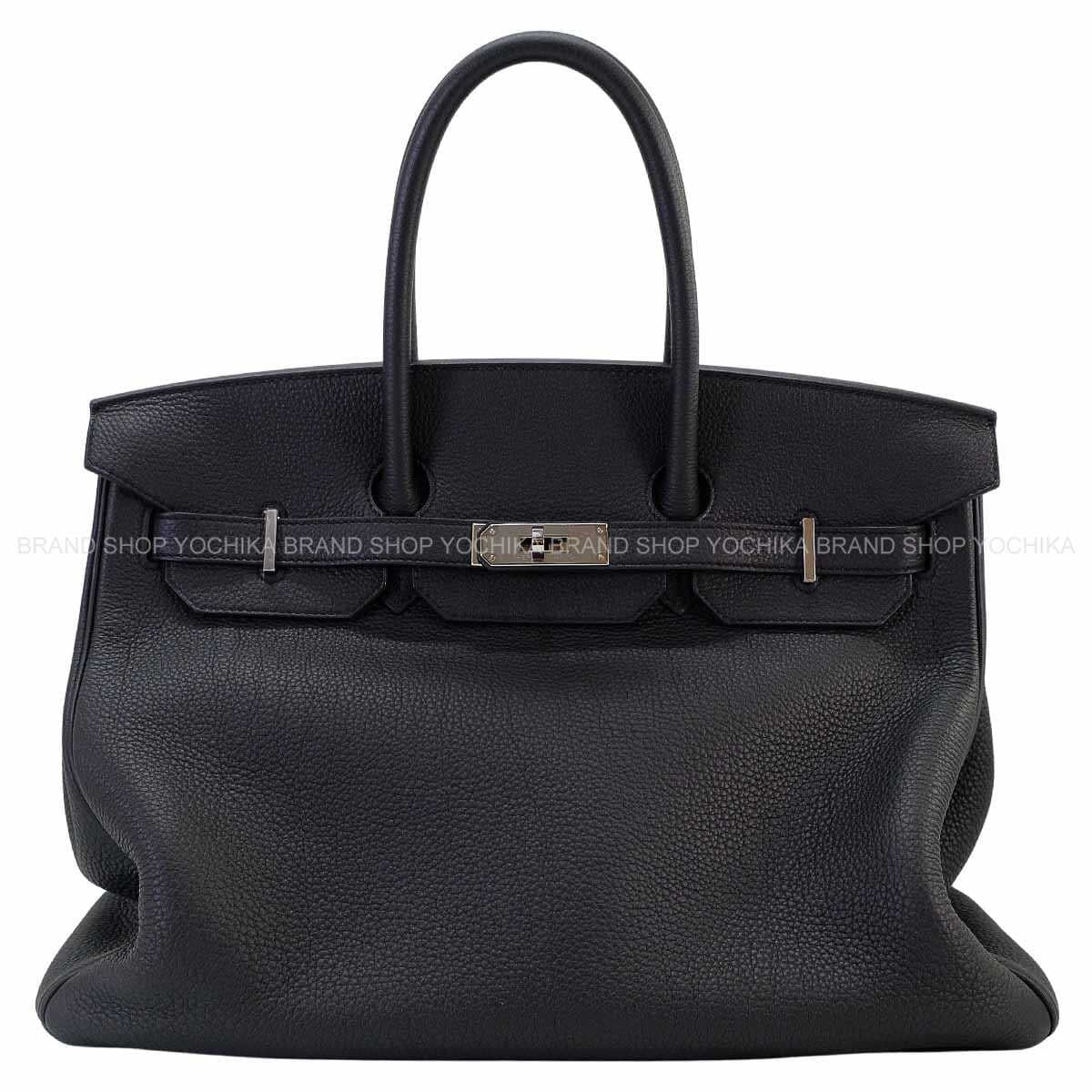 [Pre-loved] HERMES Handbag Birkin35 Noir (Black) Veau Togo Silver HW Stamp W[LIKE NEW][Authentic]