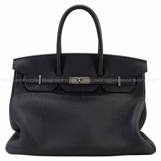 [Pre-loved] HERMES Handbag Birkin35 Noir (Black) Veau Togo Silver HW Stamp W[LIKE NEW][Authentic]