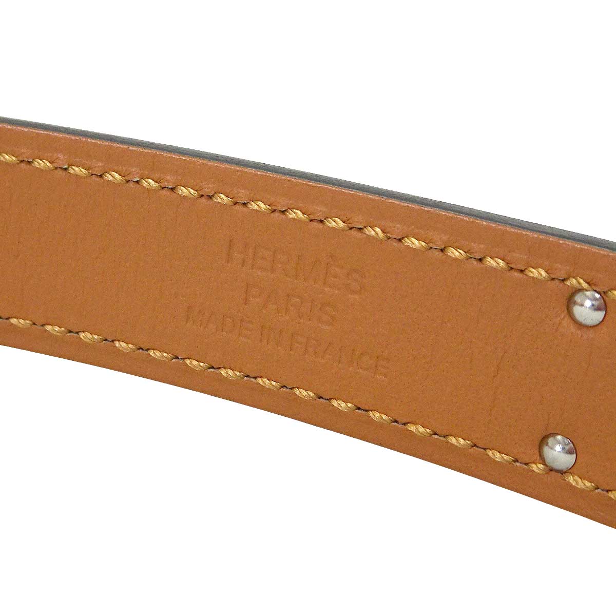 HERMES belt Kelly Belt 18 Etoupe Veau Epsom Silver HW Stamp Z[EXCELLENT][Authentic]