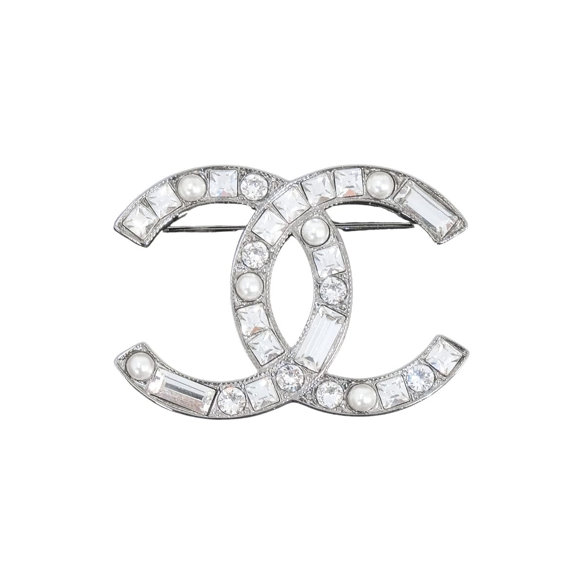 [Pre-loved] CHANEL broach Random Elements Rhinestones Silver Metal Silver HW[LIKE NEW][Authentic]