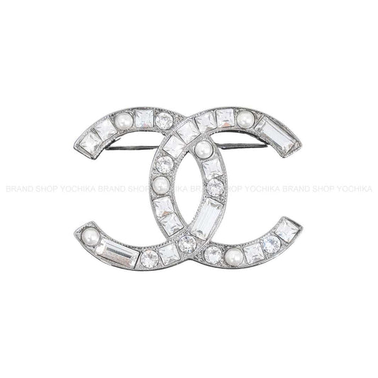 [Pre-loved] CHANEL broach Random Elements Rhinestones Silver Metal Silver HW[LIKE NEW][Authentic]