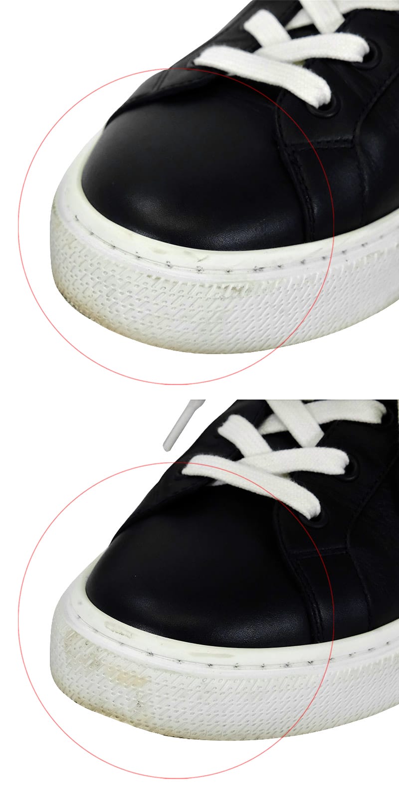 [Pre-loved] HERMES sneakers Day Kelly buckle Noir (Black) Calf #38.5 Silver HW[USED SA][Authentic]