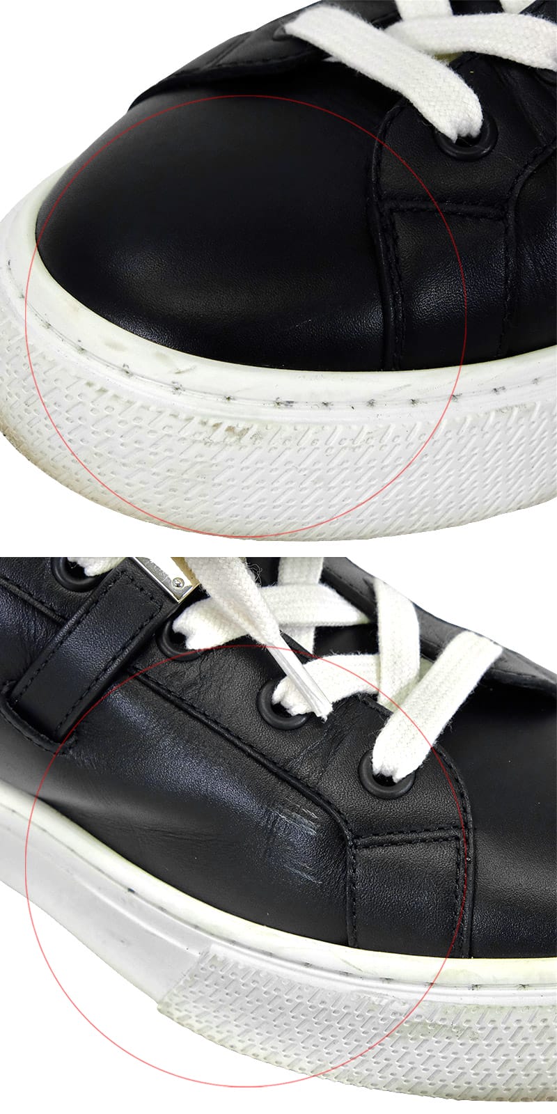 [Pre-loved] HERMES sneakers Day Kelly buckle Noir (Black) Calf #38.5 Silver HW[USED SA][Authentic]