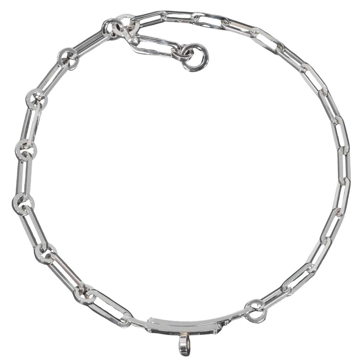 HERMES bracelet Kelly Chaine Double Tour choker Silver Silver925 (SV925 Ag925)[EXCELLENT][Authentic]