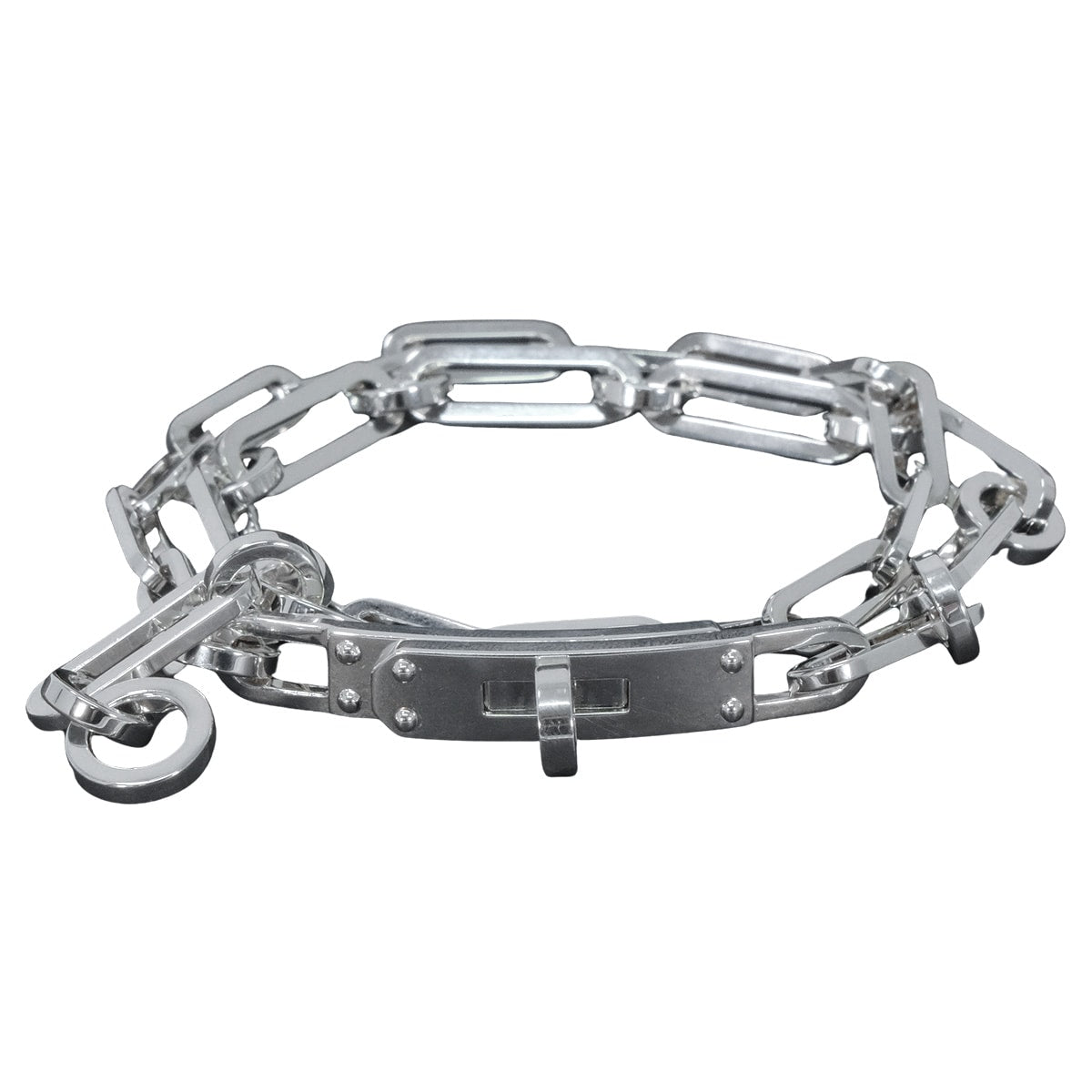 HERMES bracelet Kelly Chaine Double Tour choker Silver Silver925 (SV925 Ag925)[EXCELLENT][Authentic]