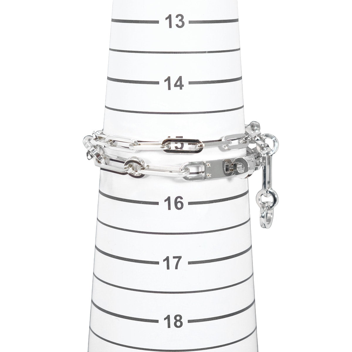 HERMES bracelet Kelly Chaine Double Tour choker Silver Silver925 (SV925 Ag925)[EXCELLENT][Authentic]
