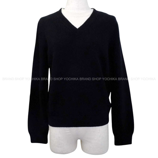 2026SS CHANEL Knit Pullover with COCO Mark Patch Noir (Black)/Blanc (White) Cashmere/Polyurethane/Nylon #38 P81315[EXCELLENT][Authentic]