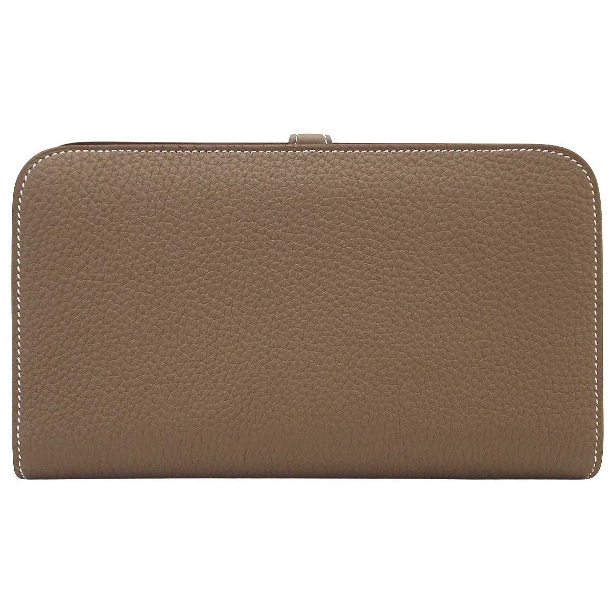 HERMES long wallet Dogon GM Etoupe Veau Togo Silver HW Stamp G[BRAND NEW][Authentic]