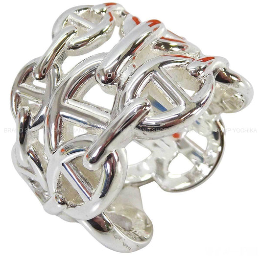 HERMES ring Chaine D'ancre Enchainee GM Silver Silver925 (SV925 Ag925) #56[EXCELLENT][Authentic]