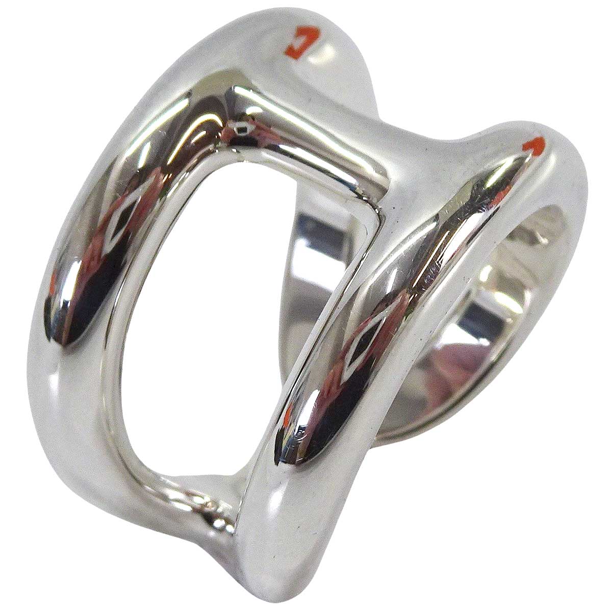 HERMES ring Osmose GM Silver Silver925 (SV925 Ag925) #59[EXCELLENT][Authentic]