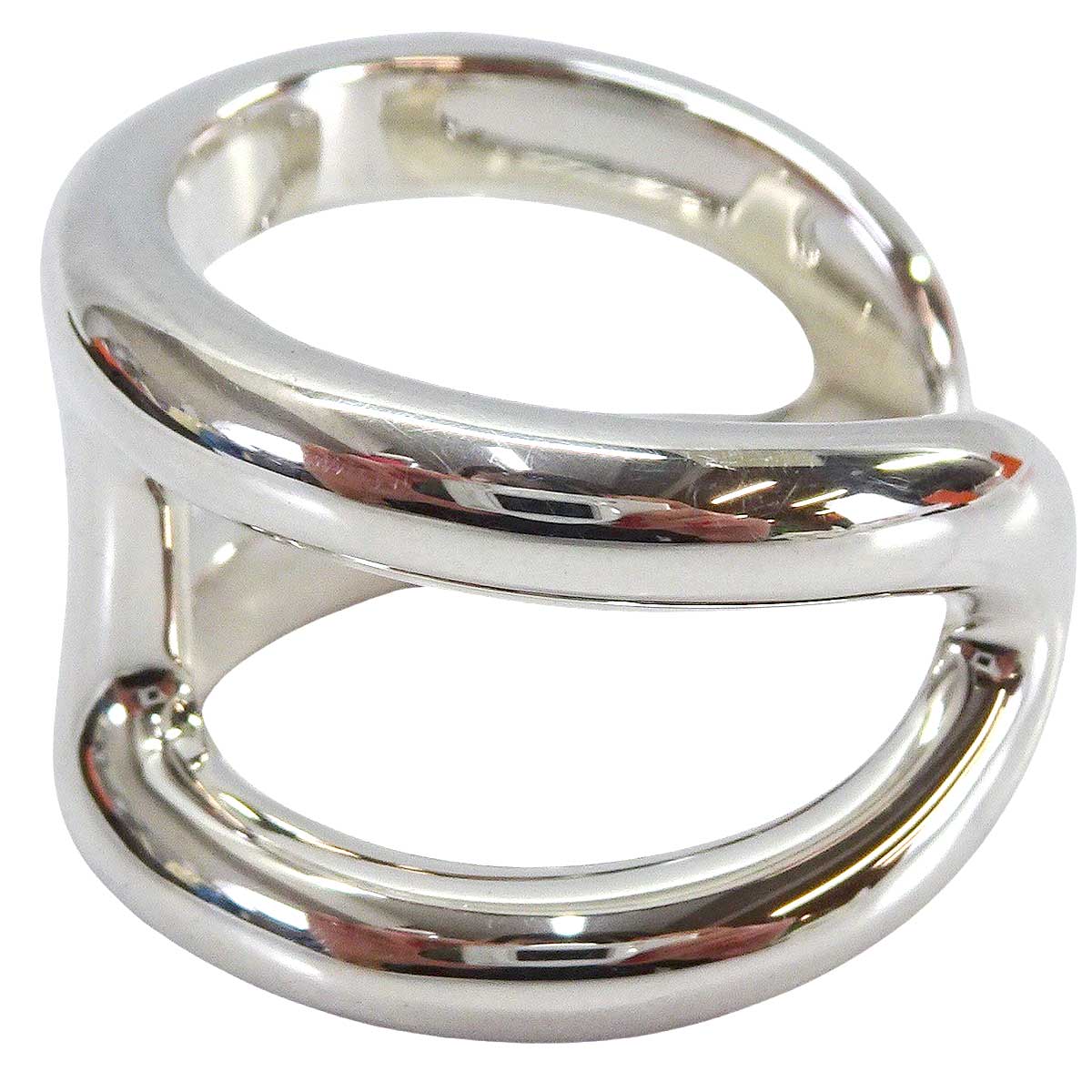 HERMES ring Osmose GM Silver Silver925 (SV925 Ag925) #59[EXCELLENT][Authentic]