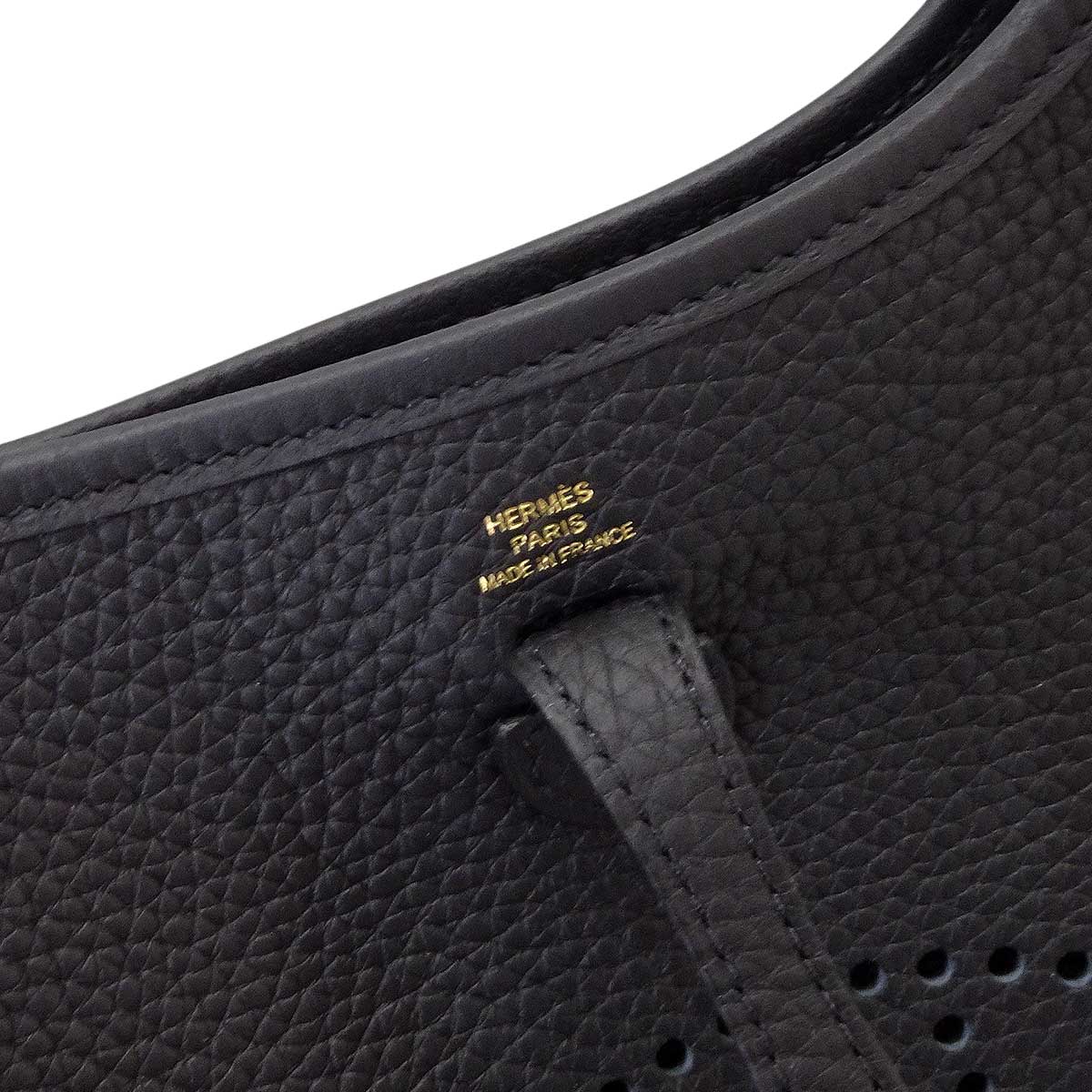 [Pre-loved] HERMES Shoulder bag Evelyne 16 TPM Noir (Black) Taurillon Clemence Gold HW Stamp W[LIKE NEW][Authentic]