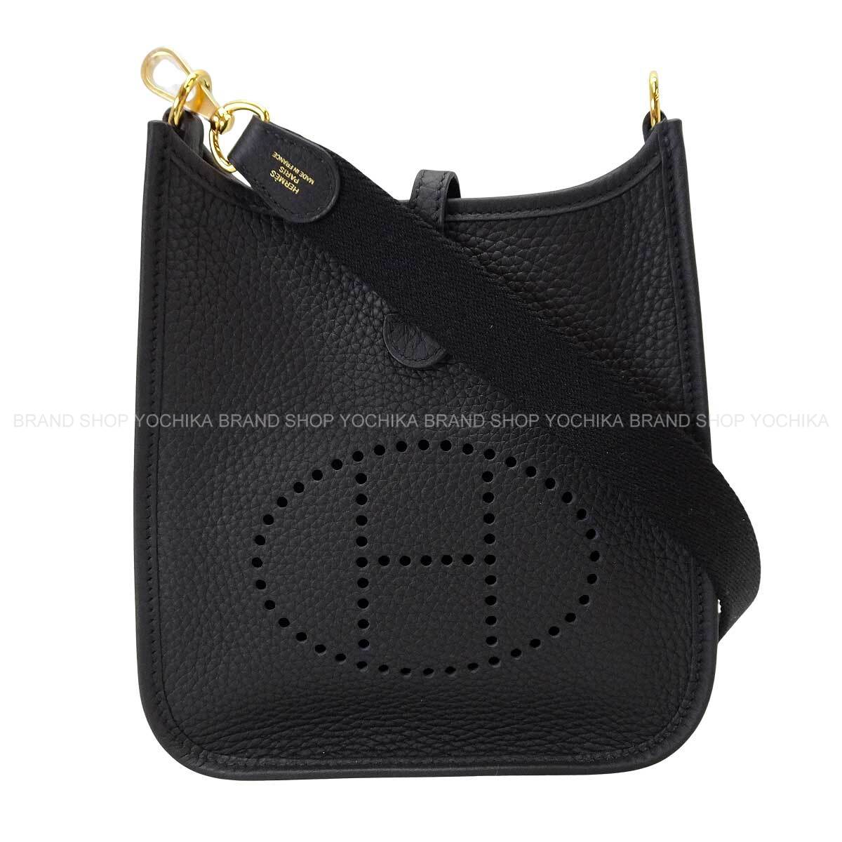 [Pre-loved] HERMES Shoulder bag Evelyne 16 TPM Noir (Black) Taurillon Clemence Gold HW Stamp W[LIKE NEW][Authentic]