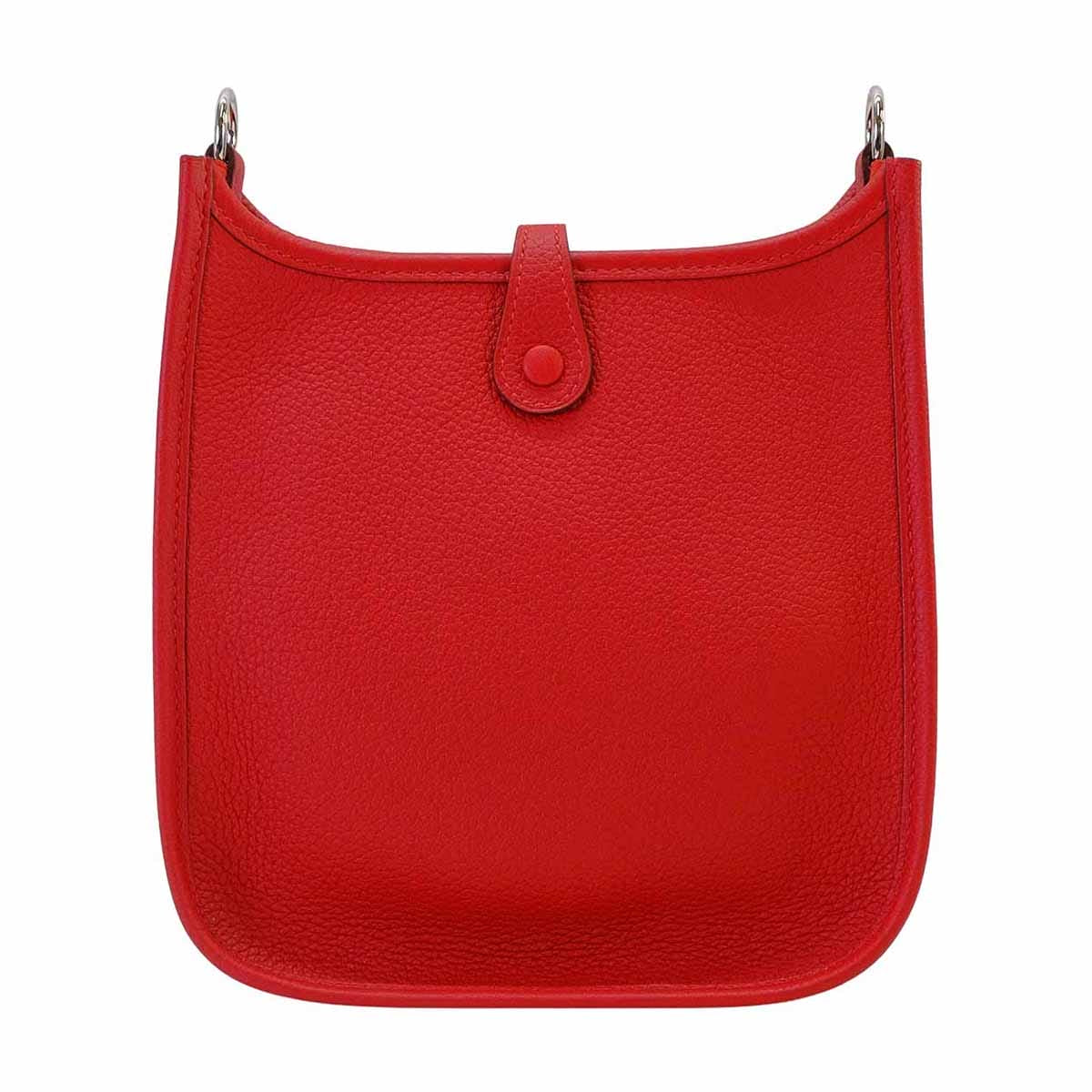 HERMES Shoulder bag Evelyne 16 TPM Rouge Piment Taurillon Maurice Silver HW Stamp D[EXCELLENT][Authentic]