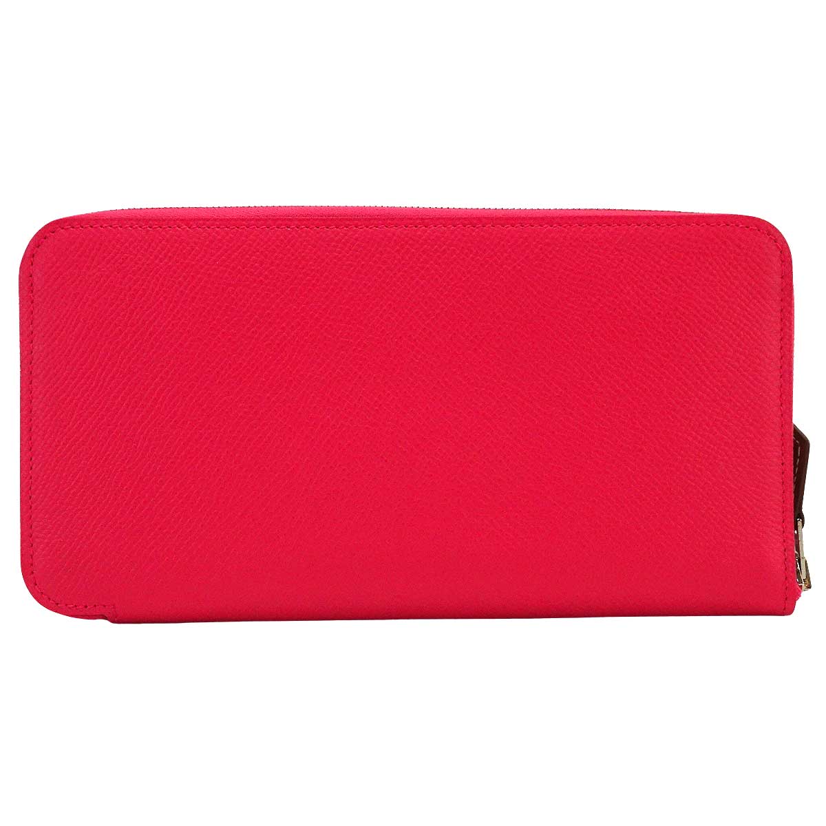 HERMES long wallet Azap Silk'in Long One Two Three Rose Extreme/Fauve/Bordeaux Veau Epsom/Silk/Veau Barenia Silver HW Stamp A[EXCELLENT][Authentic]