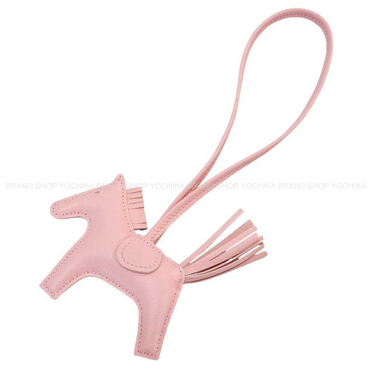 HERMES bag charm Rodeo PM Rose Sakura Agneau Milo/Veau Swift Stamp K[BRAND NEW][Authentic]