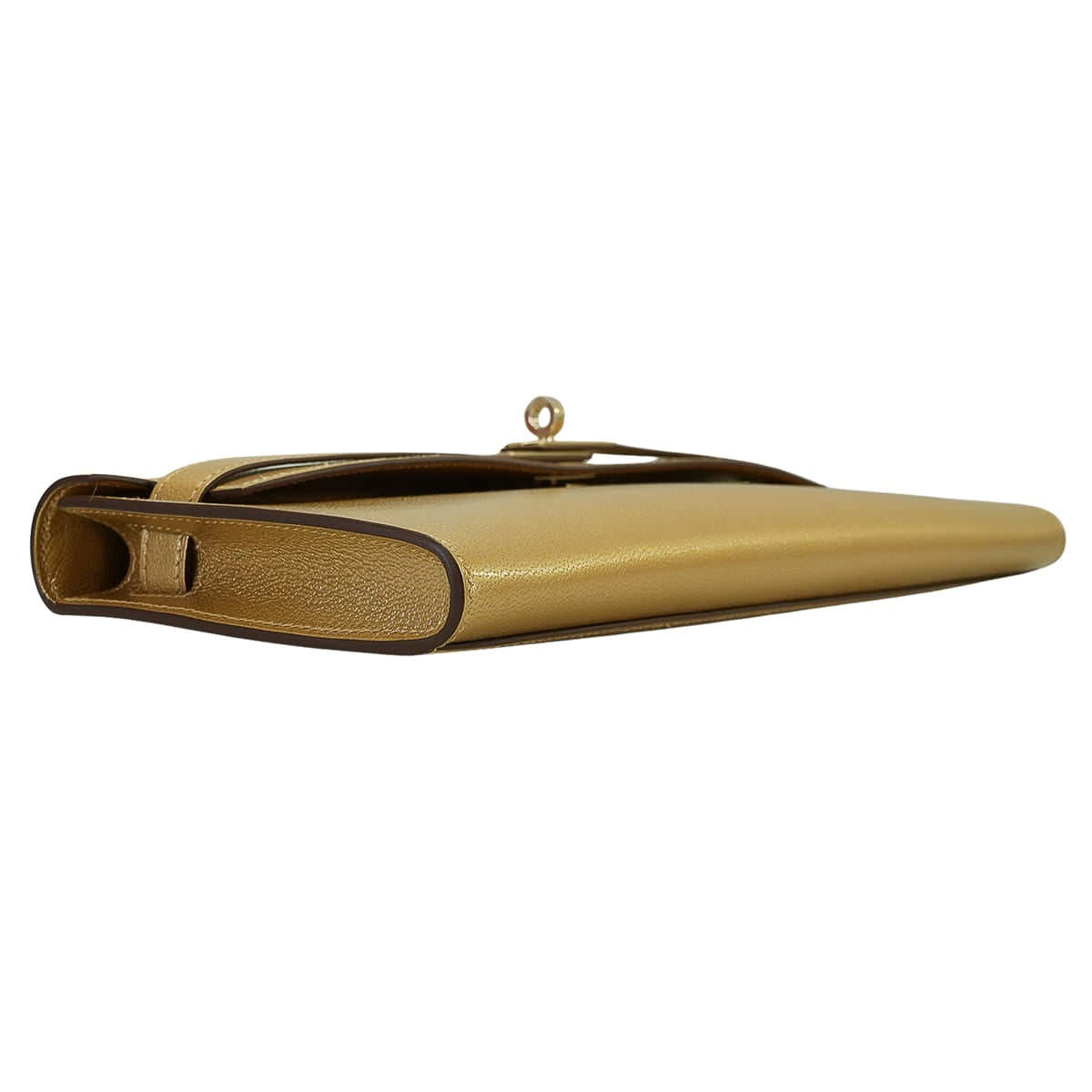 HERMES Handbag Kelly Cut New Dore (Metallic Gold) Chevre Chamkila Champagne Gold HW Stamp K[BRAND NEW][Authentic]
