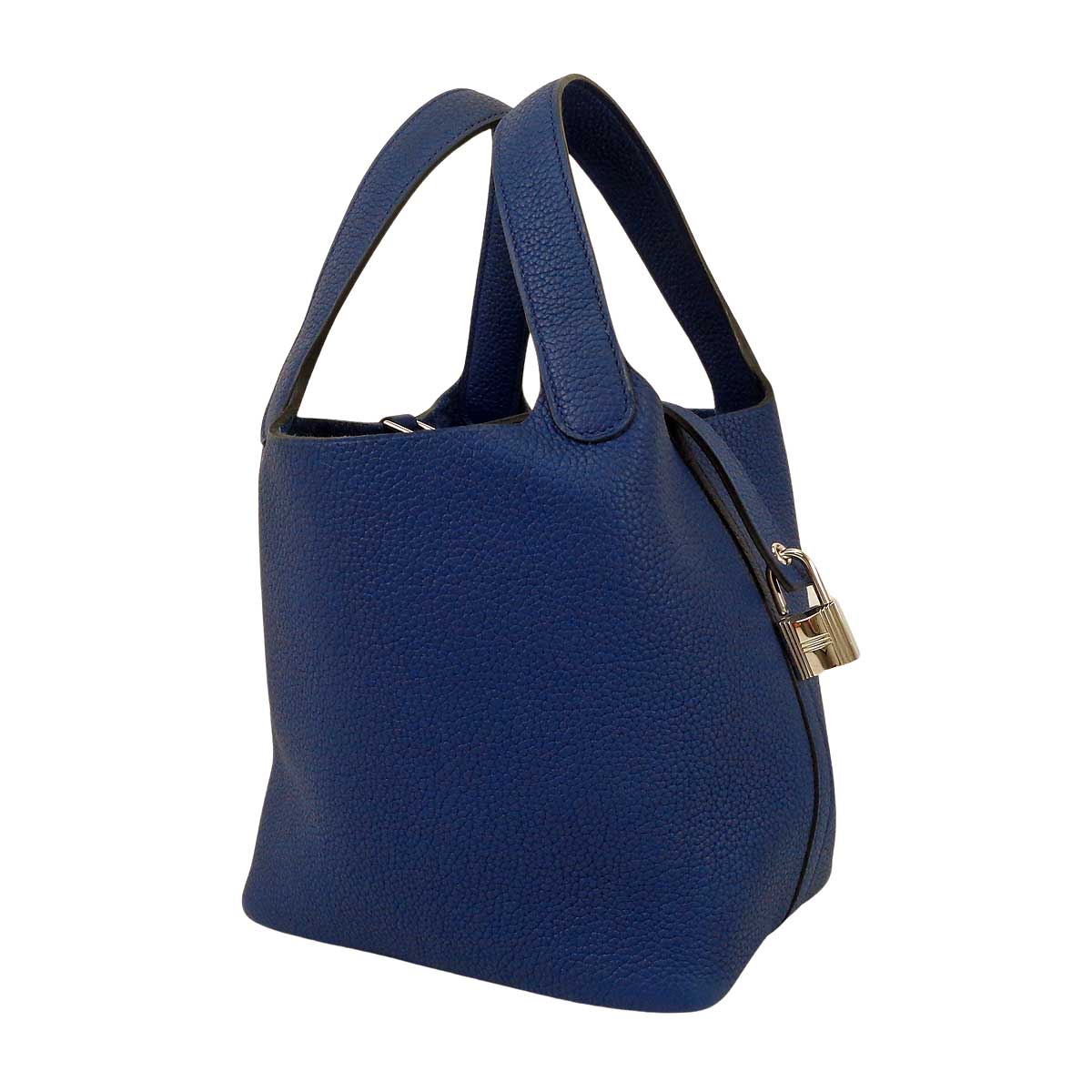HERMES Handbag Picotin Lock 18 PM Bleu Saphir Taurillon Maurice Silver HW Stamp Y[EXCELLENT][Authentic]