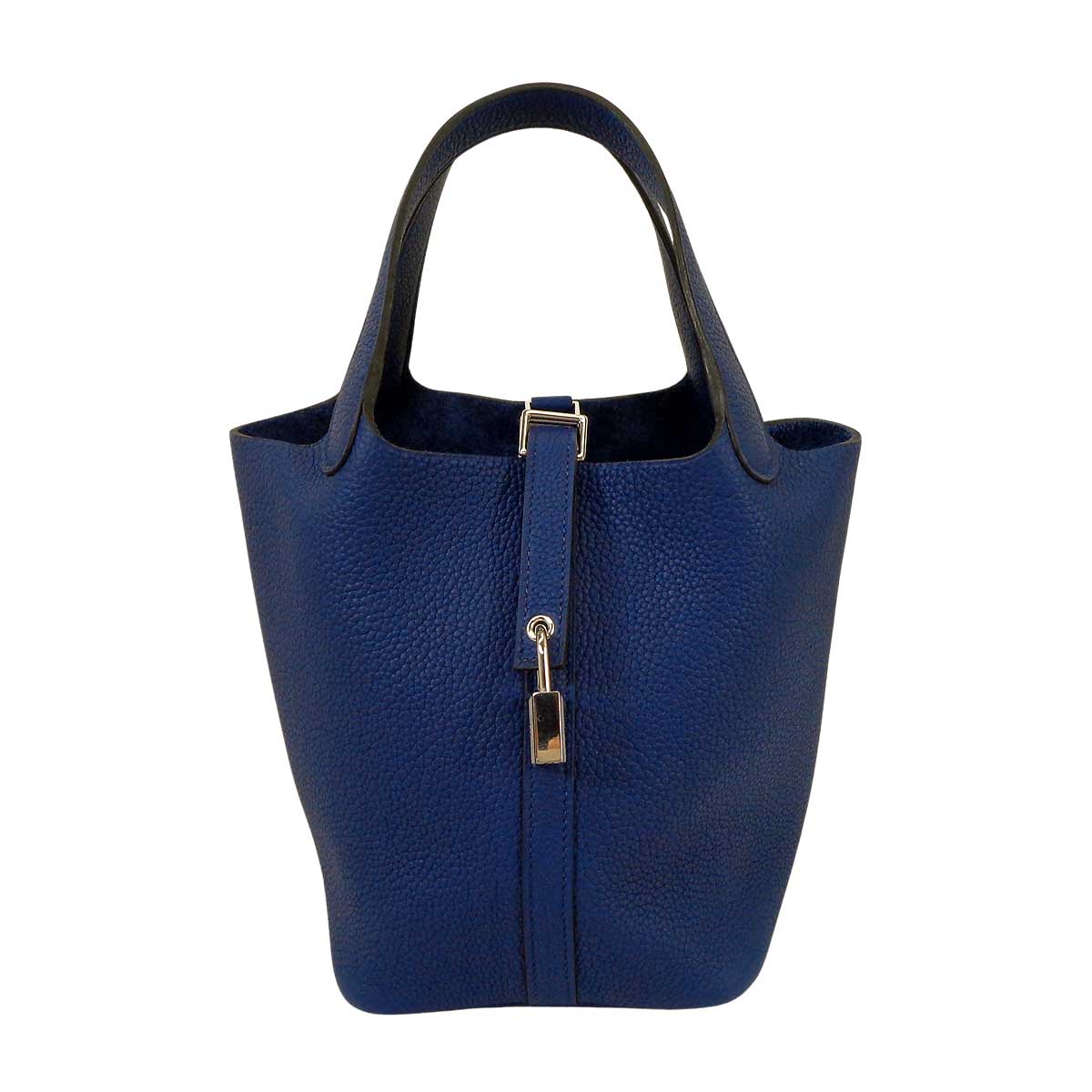 HERMES Handbag Picotin Lock 18 PM Bleu Saphir Taurillon Maurice Silver HW Stamp Y[EXCELLENT][Authentic]