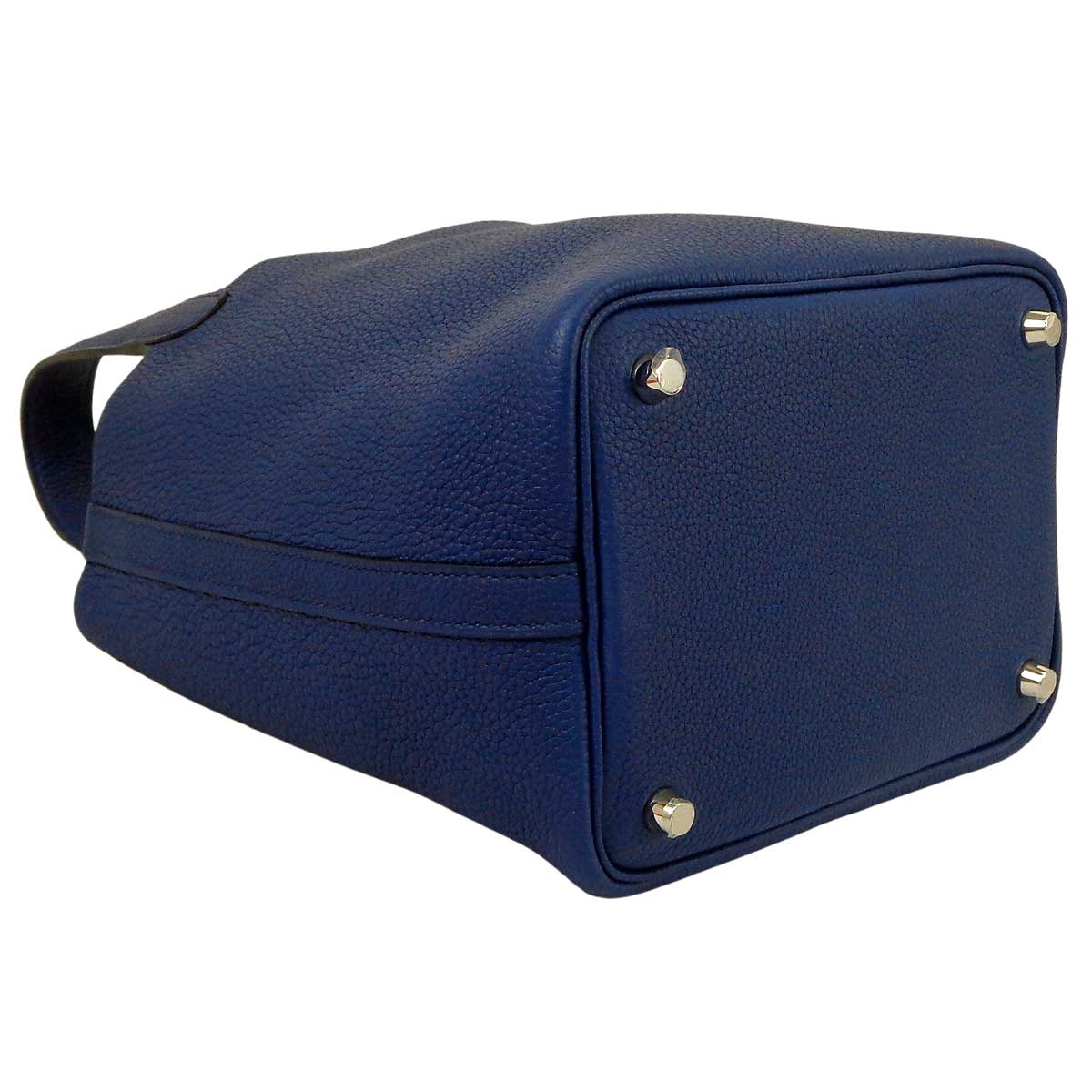 HERMES Handbag Picotin Lock 18 PM Bleu Saphir Taurillon Maurice Silver HW Stamp Y[EXCELLENT][Authentic]