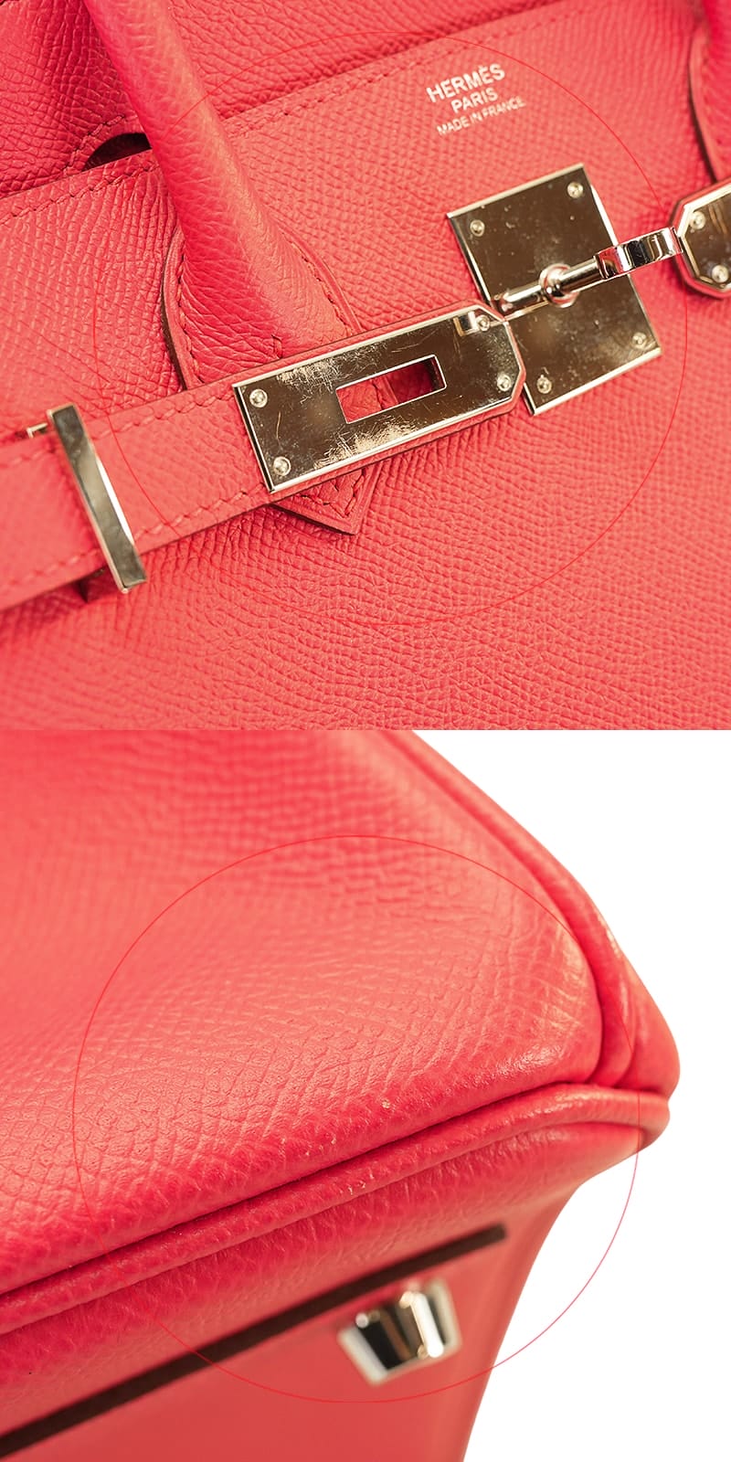 [Pre-loved] HERMES Handbag Birkin30 Rose Extreme Veau Epsom Silver HW Stamp D[USED SA][Authentic]