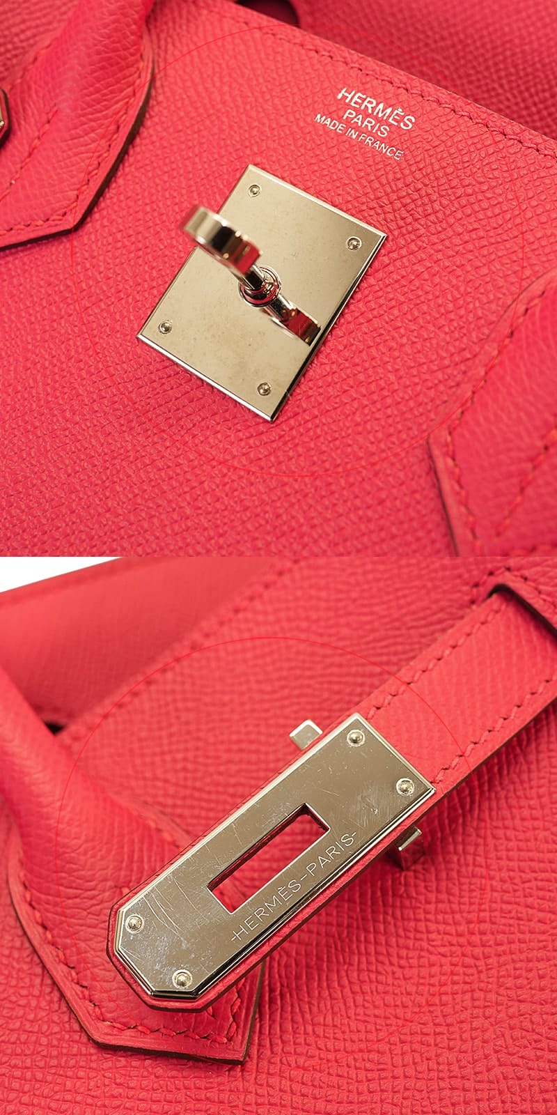 [Pre-loved] HERMES Handbag Birkin30 Rose Extreme Veau Epsom Silver HW Stamp D[USED SA][Authentic]