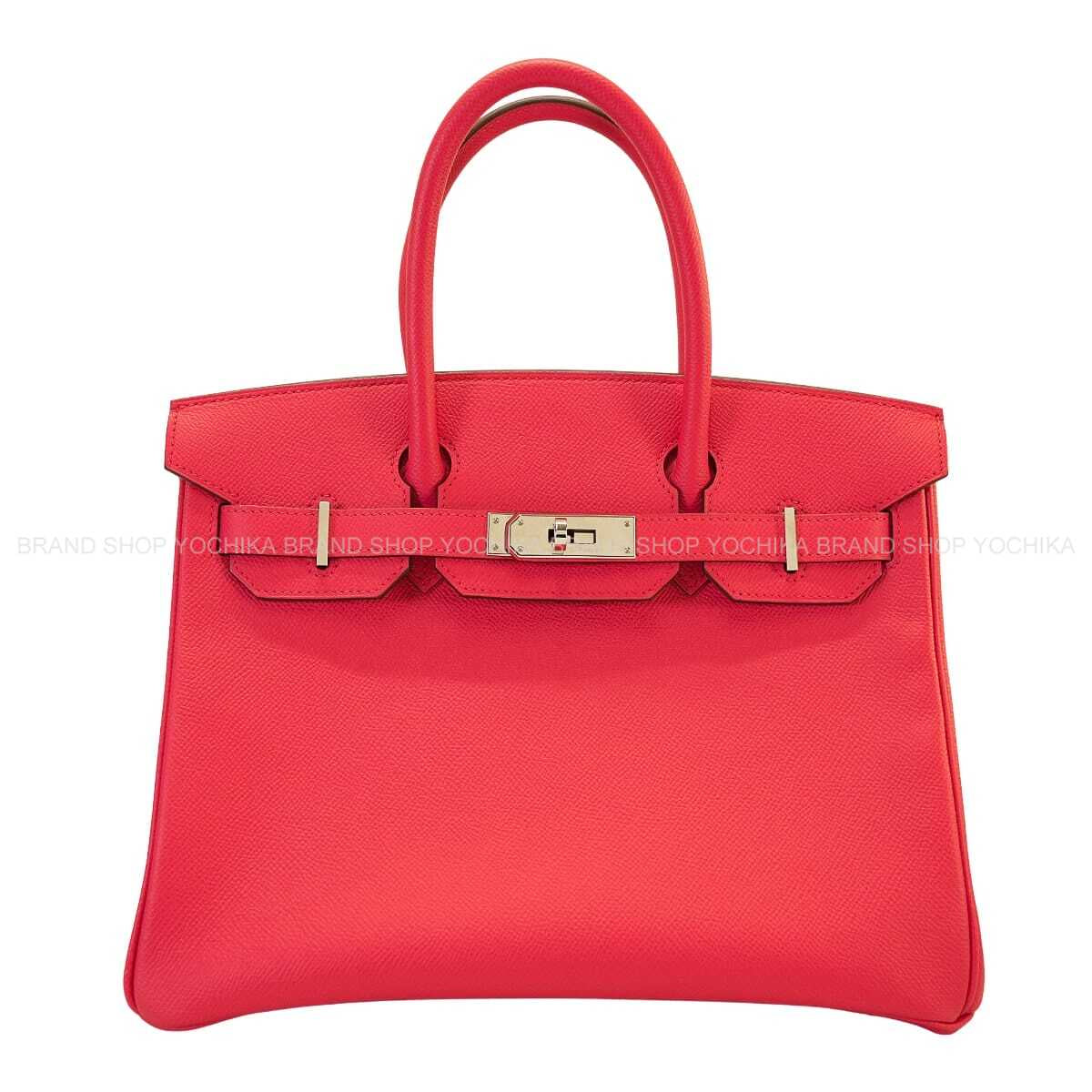 [Pre-loved] HERMES Handbag Birkin30 Rose Extreme Veau Epsom Silver HW Stamp D[USED SA][Authentic]