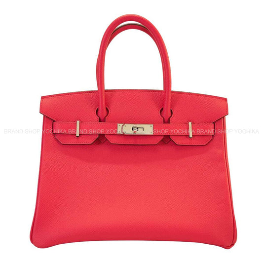 [Pre-loved] HERMES Handbag Birkin30 Rose Extreme Veau Epsom Silver HW Stamp D[USED SA][Authentic]