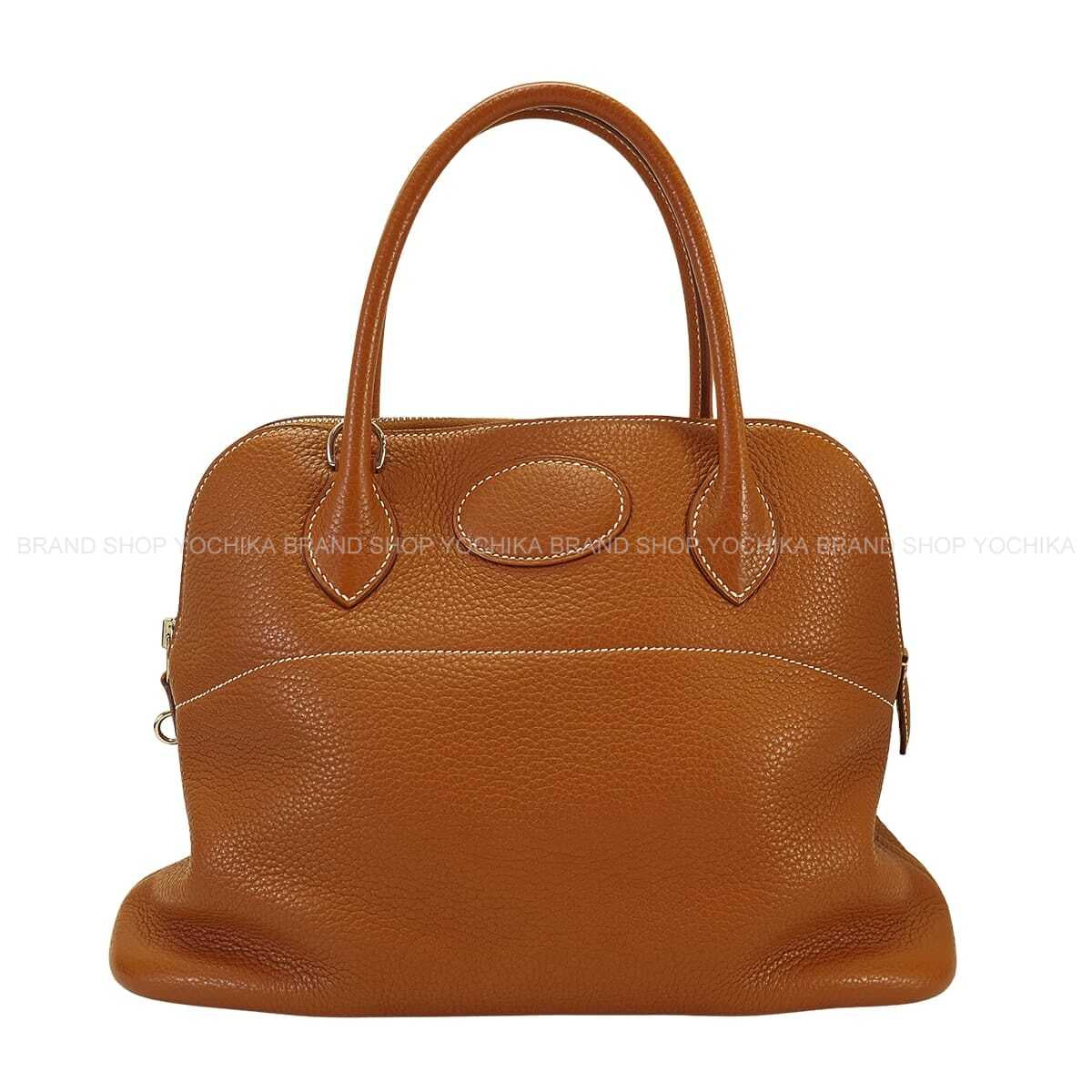 [Pre-loved] HERMES Shoulder bag Bolide31 Gold Taurillon Clemence Silver HW Stamp □R[LIKE NEW][Authentic]