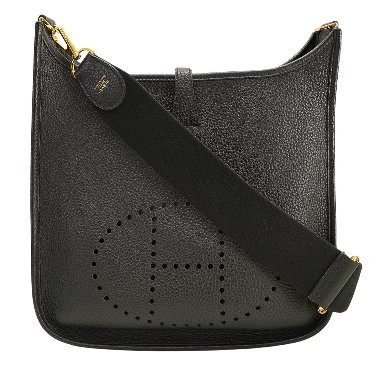 [Pre-loved] HERMES Shoulder bag Evelyne 29 PM Noir (Black) Taurillon Clemence Gold HW Stamp U[LIKE NEW][Authentic]