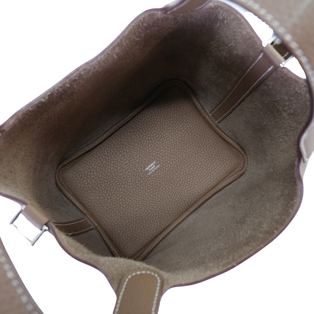 HERMES Handbag Picotin Lock 18 PM Etoupe Taurillon Clemence Silver HW Stamp Z[EXCELLENT][Authentic]