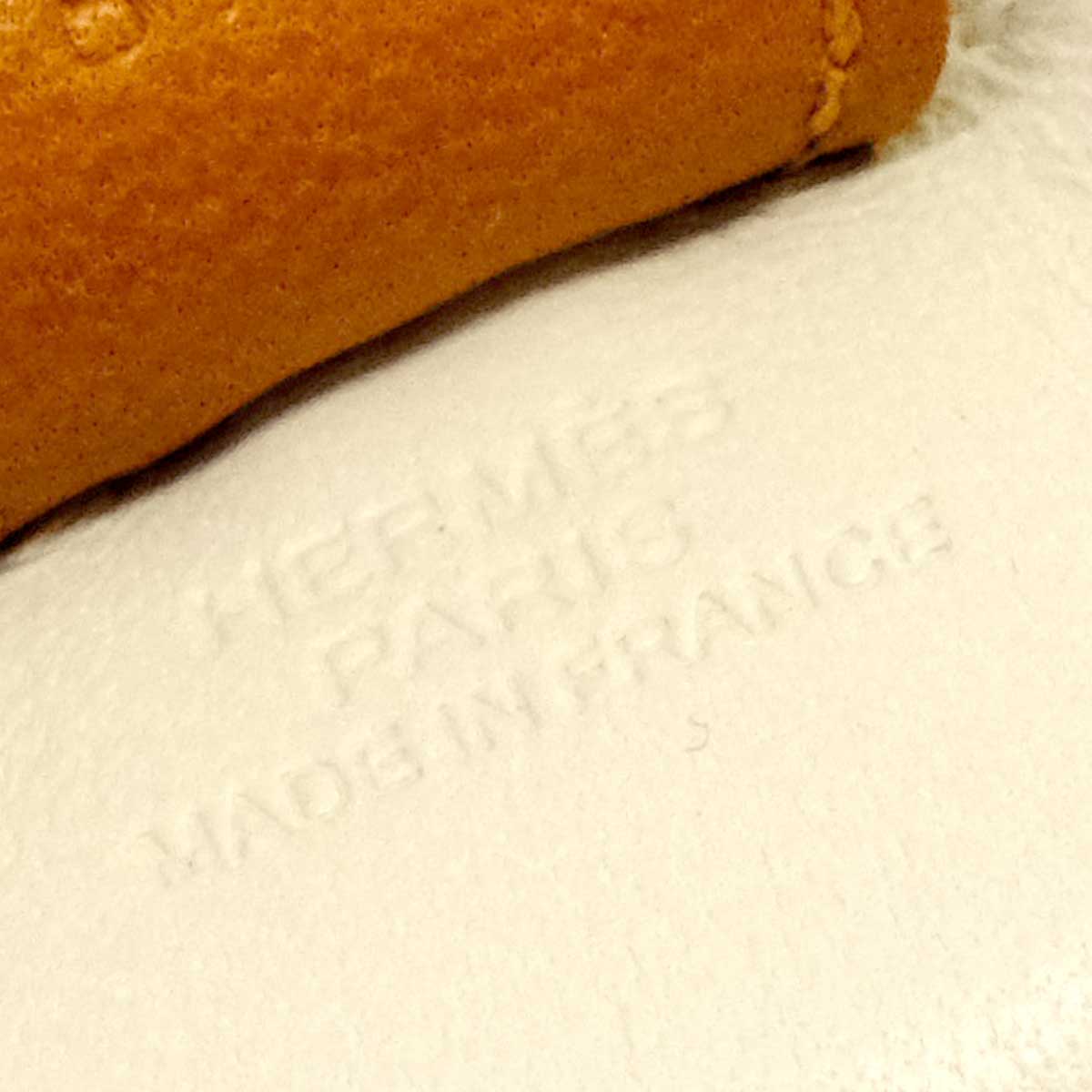 HERMES bag charm Rodeo PM Craie/Gold/Jaune de Naples Agneau Milo Stamp B[EXCELLENT][Authentic]