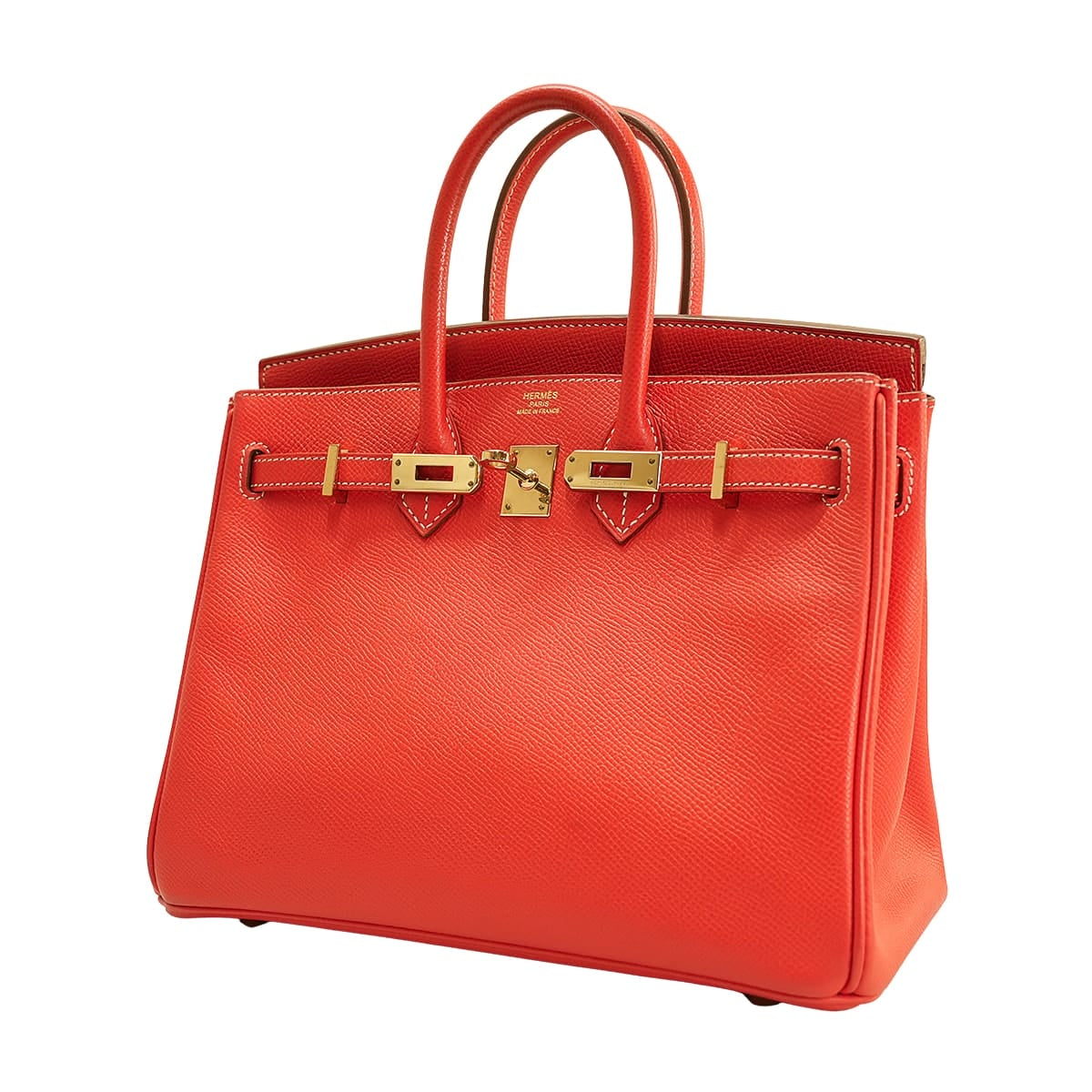 [Pre-loved] 2012SS HERMES Handbag Birkin25 Candy Rose Jaipur/Gold Veau Epsom Gold HW Stamp □P[USED A][Authentic]