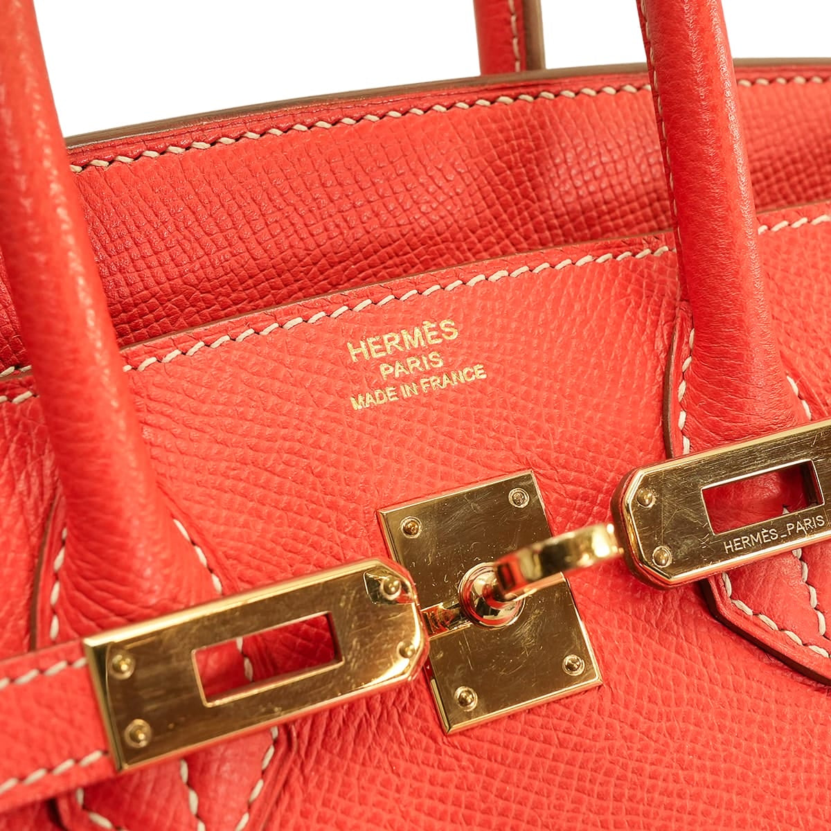 [Pre-loved] 2012SS HERMES Handbag Birkin25 Candy Rose Jaipur/Gold Veau Epsom Gold HW Stamp □P[USED A][Authentic]