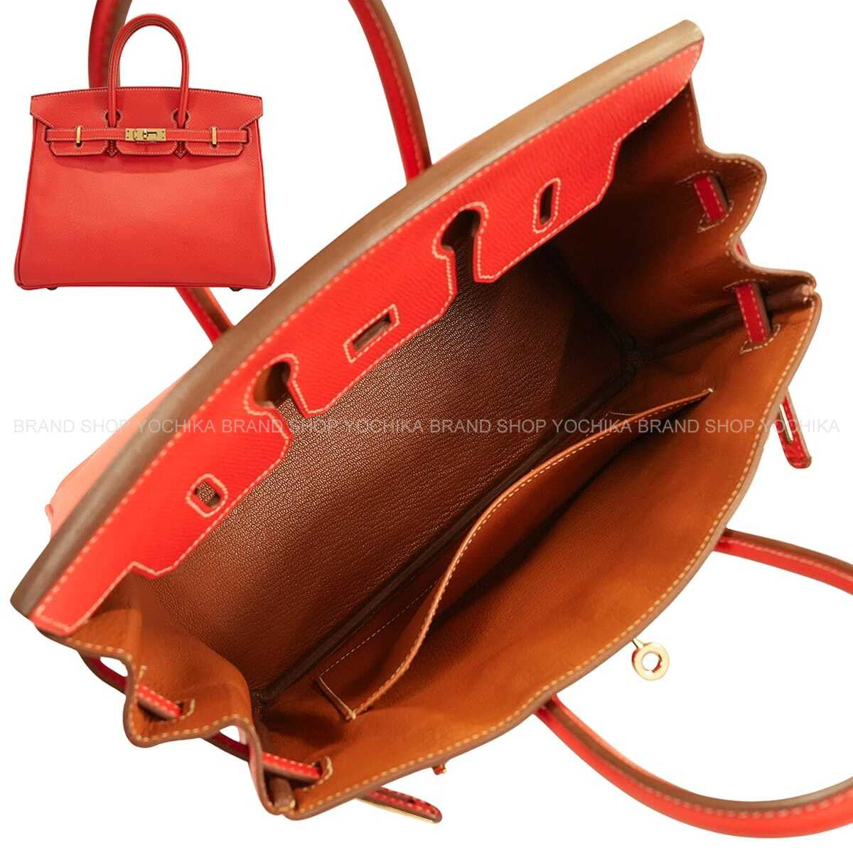 [Pre-loved] 2012SS HERMES Handbag Birkin25 Candy Rose Jaipur/Gold Veau Epsom Gold HW Stamp □P[USED A][Authentic]