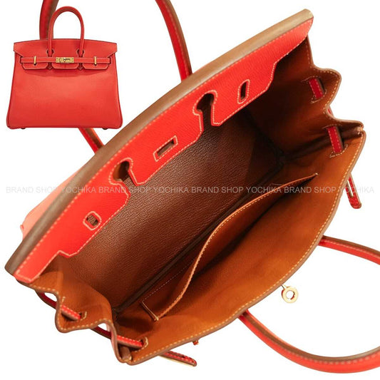 [Pre-loved] 2012SS HERMES Handbag Birkin25 Candy Rose Jaipur/Gold Veau Epsom Gold HW Stamp □P[USED A][Authentic]