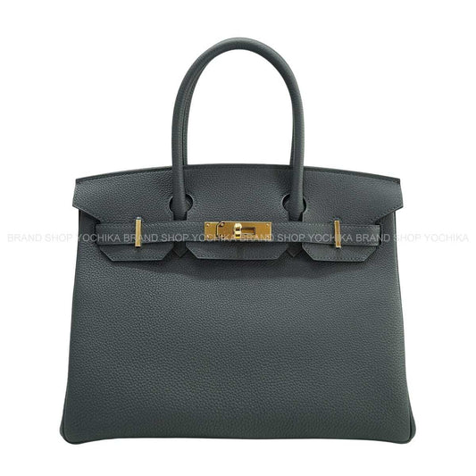 HERMES Handbag Birkin30 Gris Misty Veau Togo Gold HW Stamp G[BRAND NEW][Authentic]