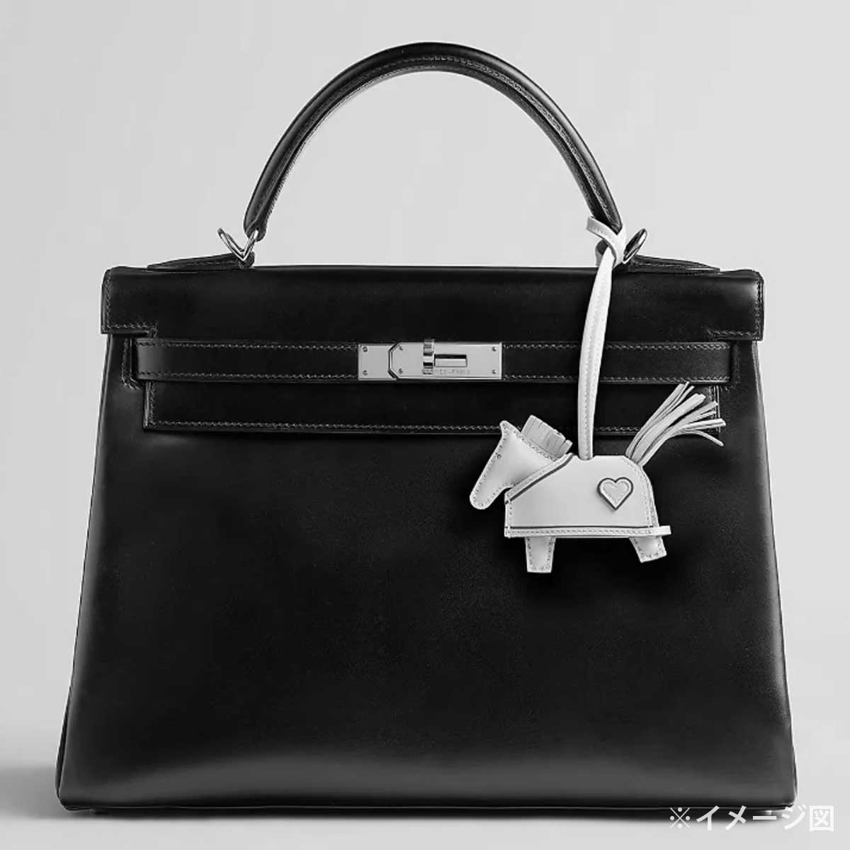 HERMES bag charm Rodeo Robeo Coeur PM Beige Marfa/Craie/Vert Mangrove Agneau Milo/Veau Swift Stamp G[BRAND NEW][Authentic]