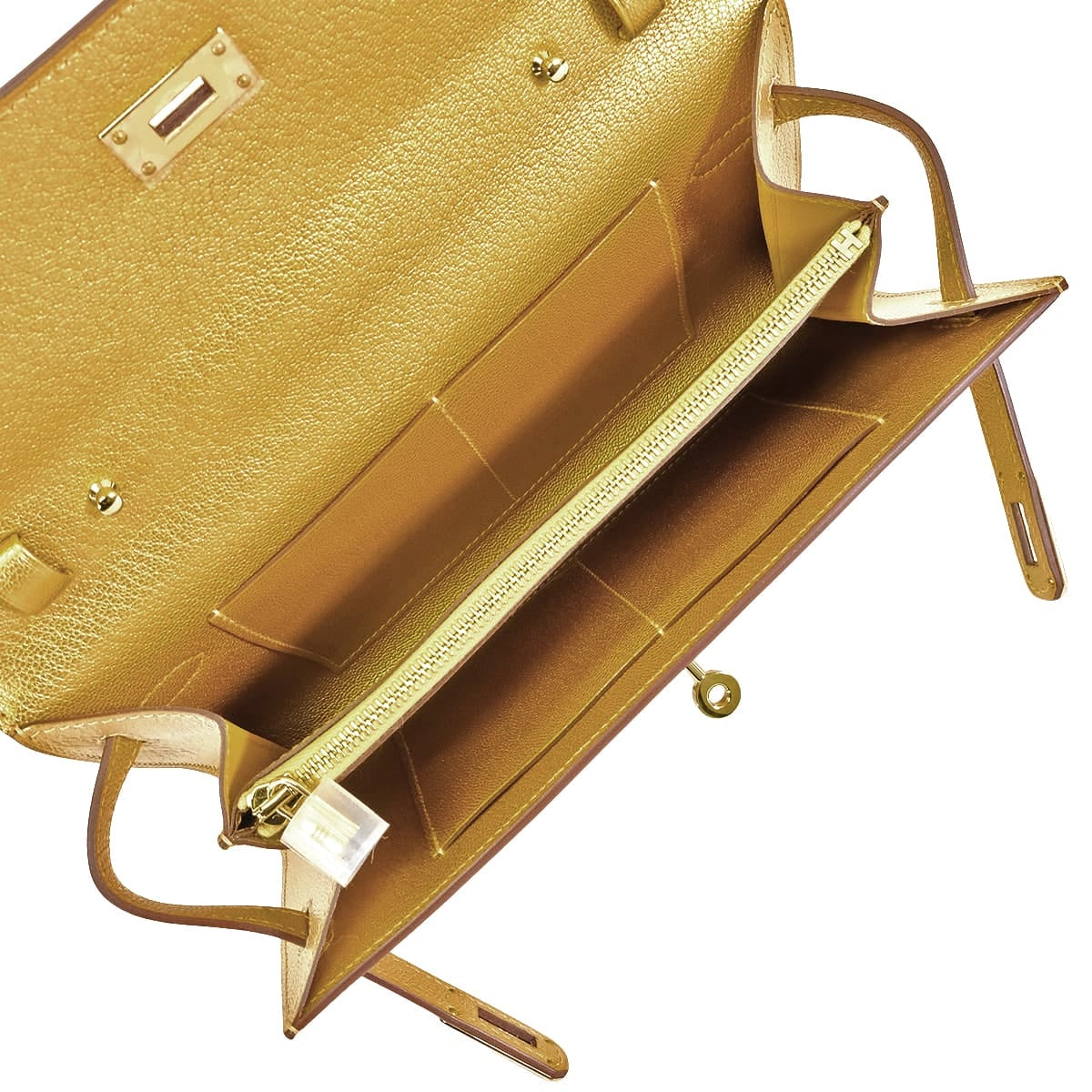 HERMES long wallet Kelly Wallet Long To Go New Dore (Metallic Gold) Chevre Chamkila Gold HW Stamp G[BRAND NEW][Authentic]