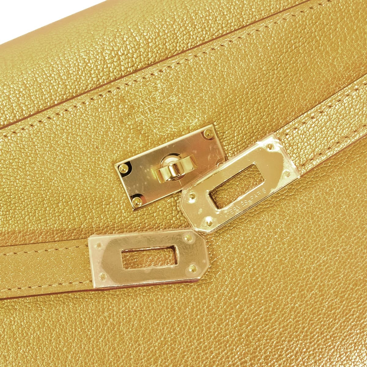 HERMES long wallet Kelly Wallet Long To Go New Dore (Metallic Gold) Chevre Chamkila Gold HW Stamp G[BRAND NEW][Authentic]