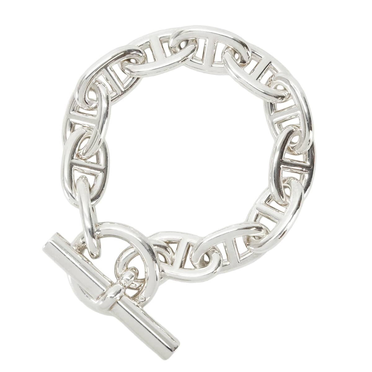 HERMES bracelet Chaine D'ancre TGM 12 Links Silver Silver925 (SV925 Ag925)[EXCELLENT][Authentic]