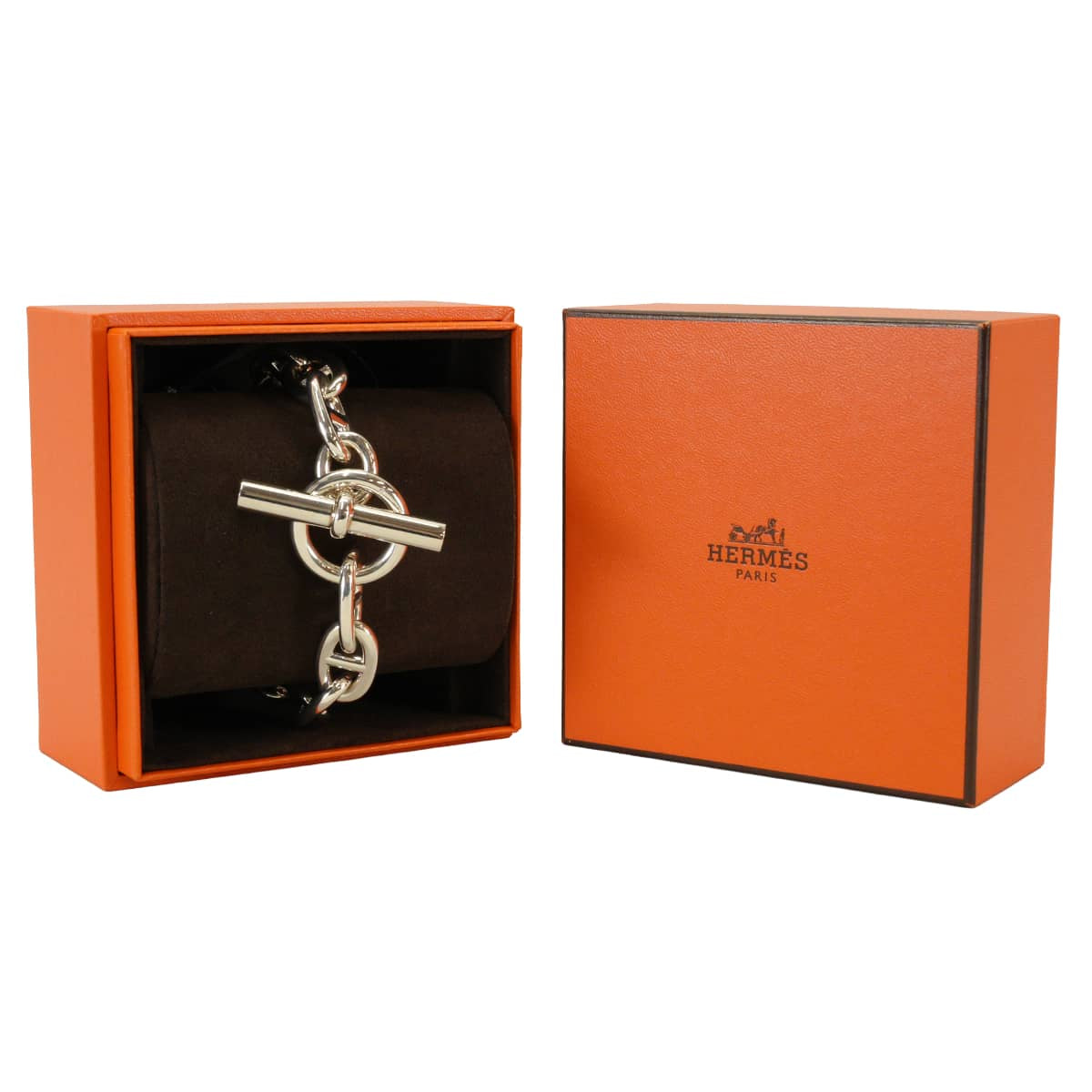 HERMES bracelet Chaine D'ancre TGM 12 Links Silver Silver925 (SV925 Ag925)[EXCELLENT][Authentic]