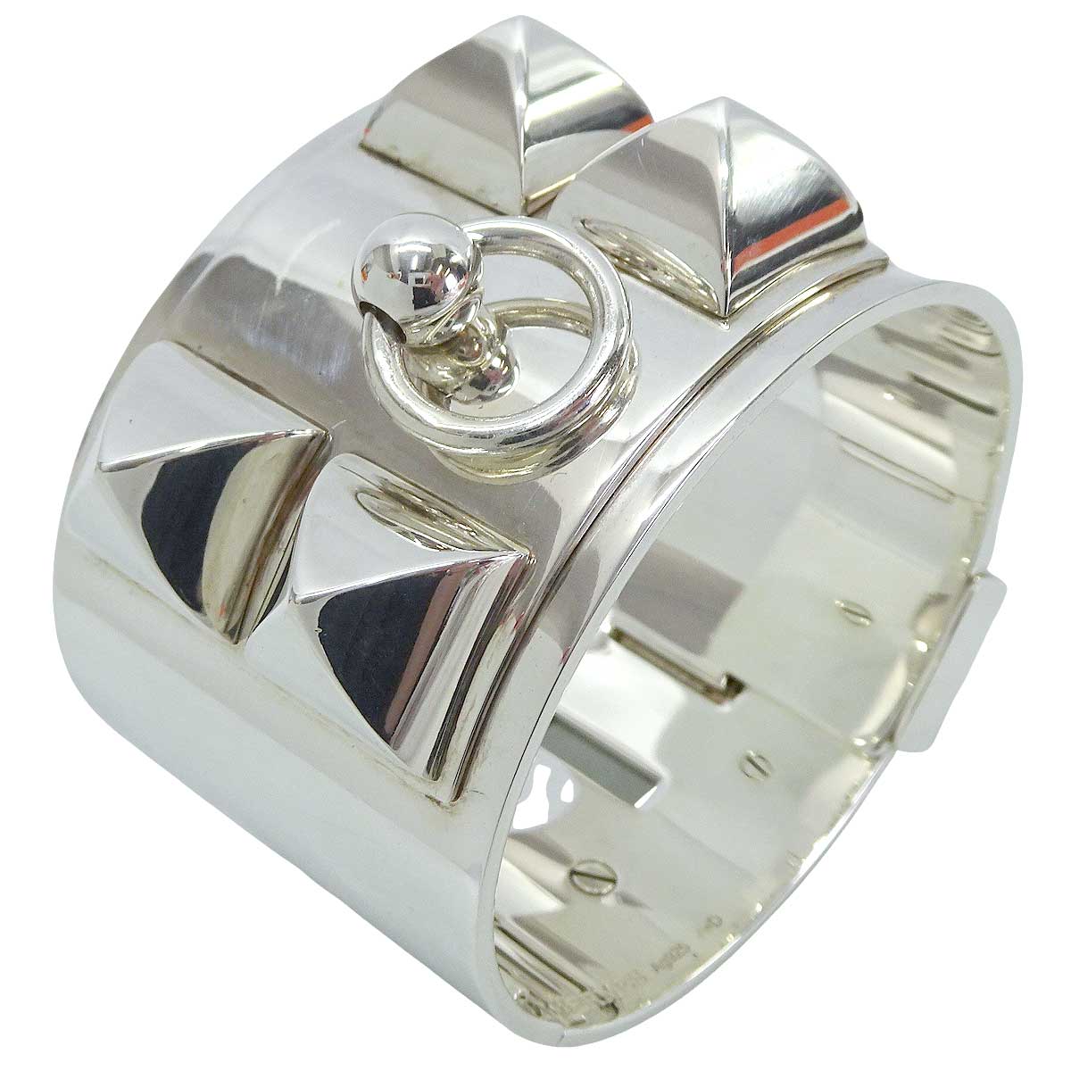 [Pre-loved] HERMES bangle COLLIER DE CHIEN Silver925 (SV925 Ag925)[USED SA][Authentic]