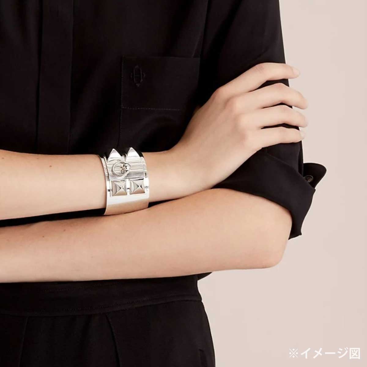 [Pre-loved] HERMES bangle COLLIER DE CHIEN Silver925 (SV925 Ag925)[USED SA][Authentic]