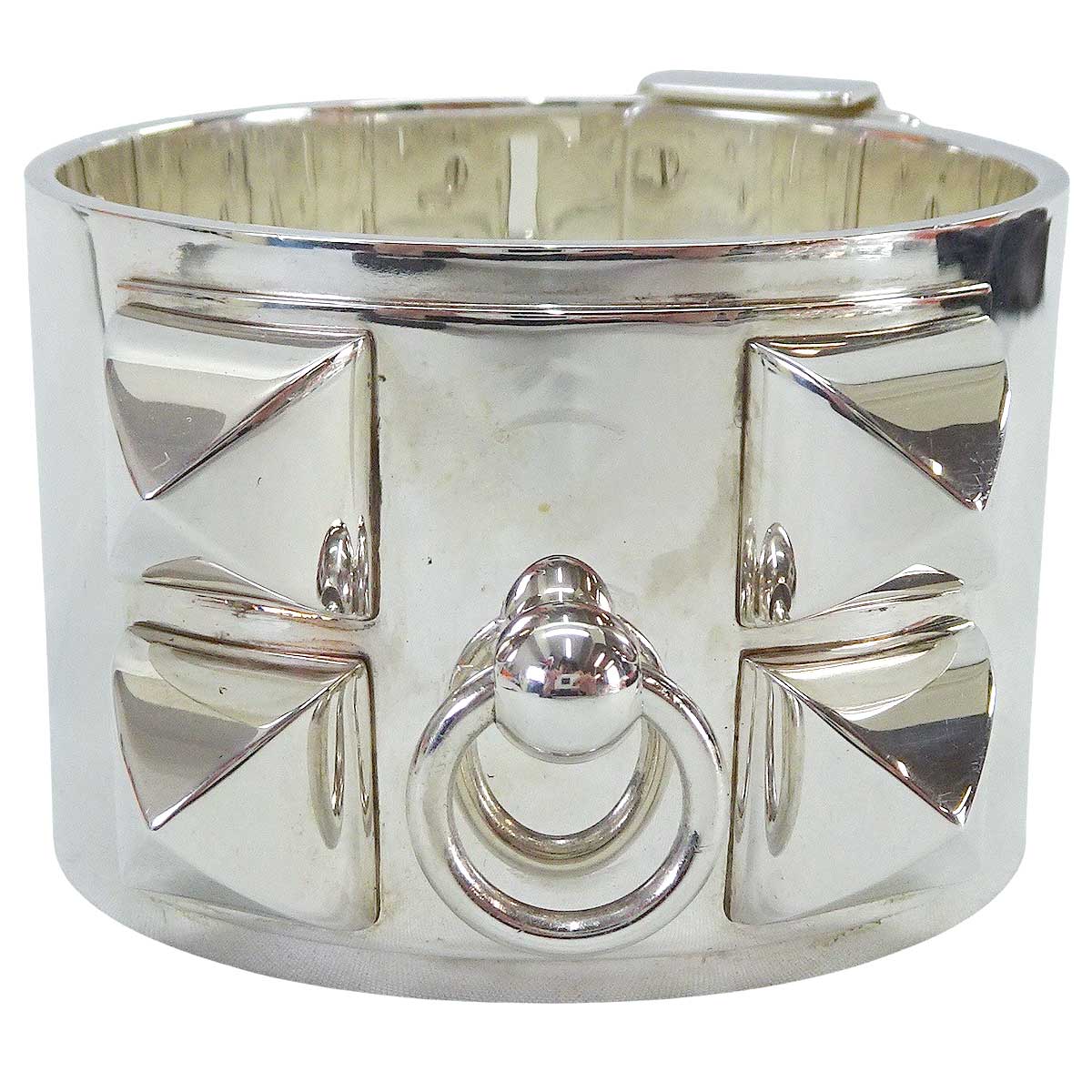 [Pre-loved] HERMES bangle COLLIER DE CHIEN Silver Silver925 (SV925 Ag925)[USED SA][Authentic]
